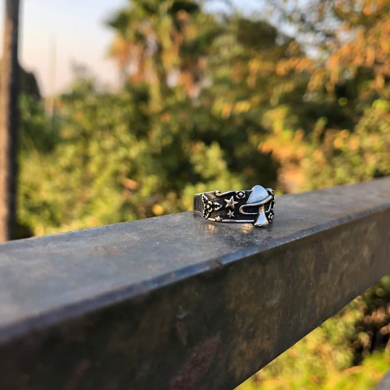 Kreativer Retro -Pilzring