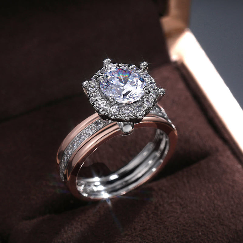 Eleganter Mosambik Diamond Roségold Ring