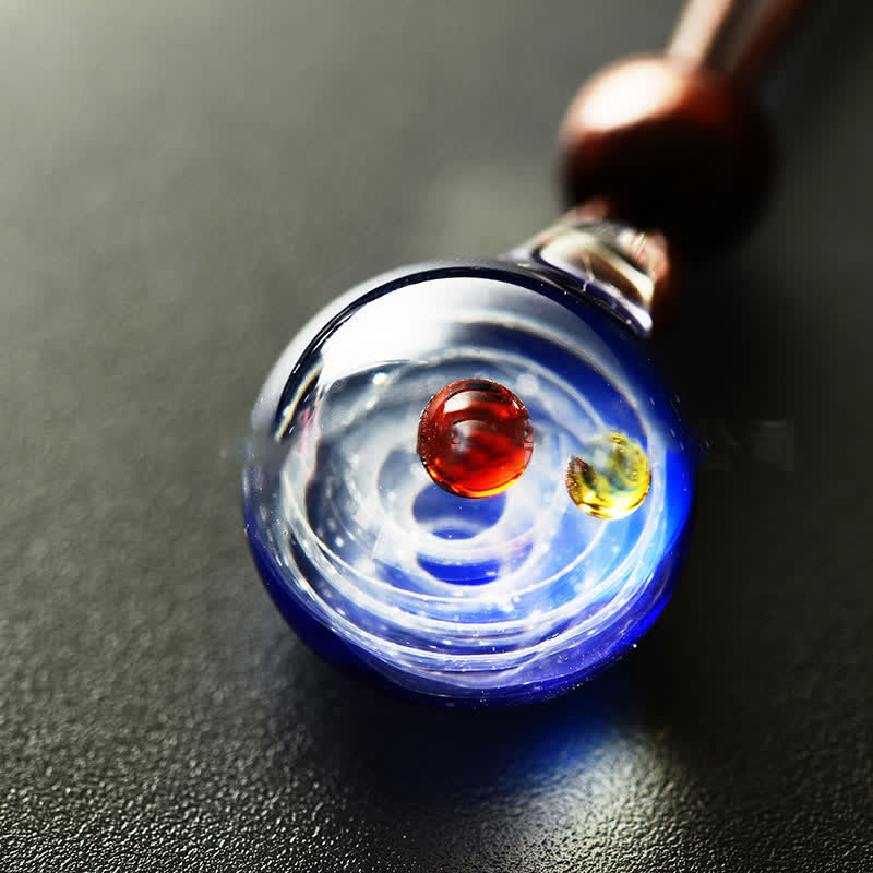 Kosmische Nebel -Element -Glas Halskette