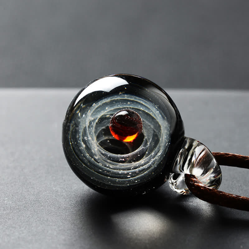 Ausgefallene Kosmische Sternenhimmelglaskette