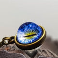 Glaskugel Miniatur Augenkette