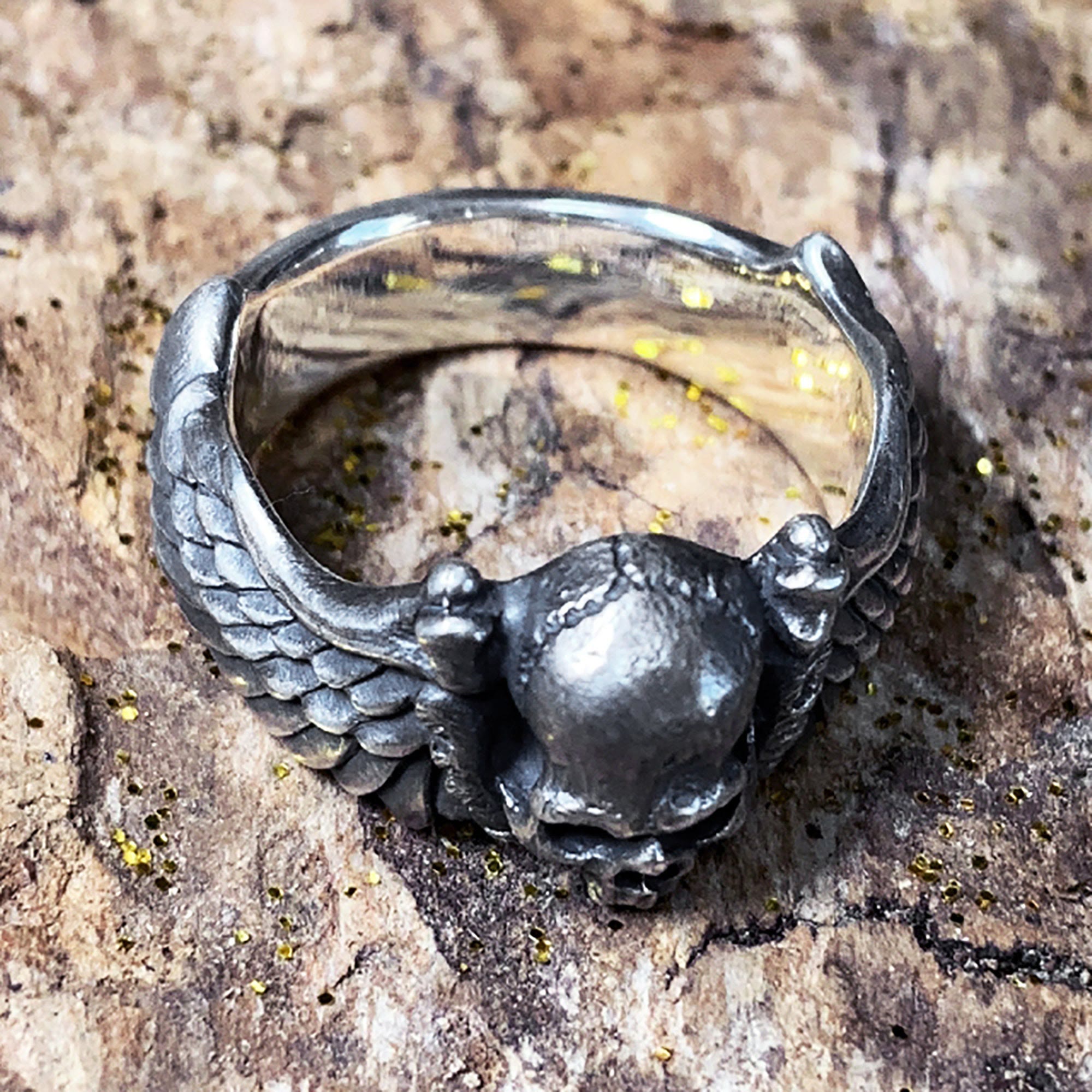 925 Sterling Silberschädel Ring Ring