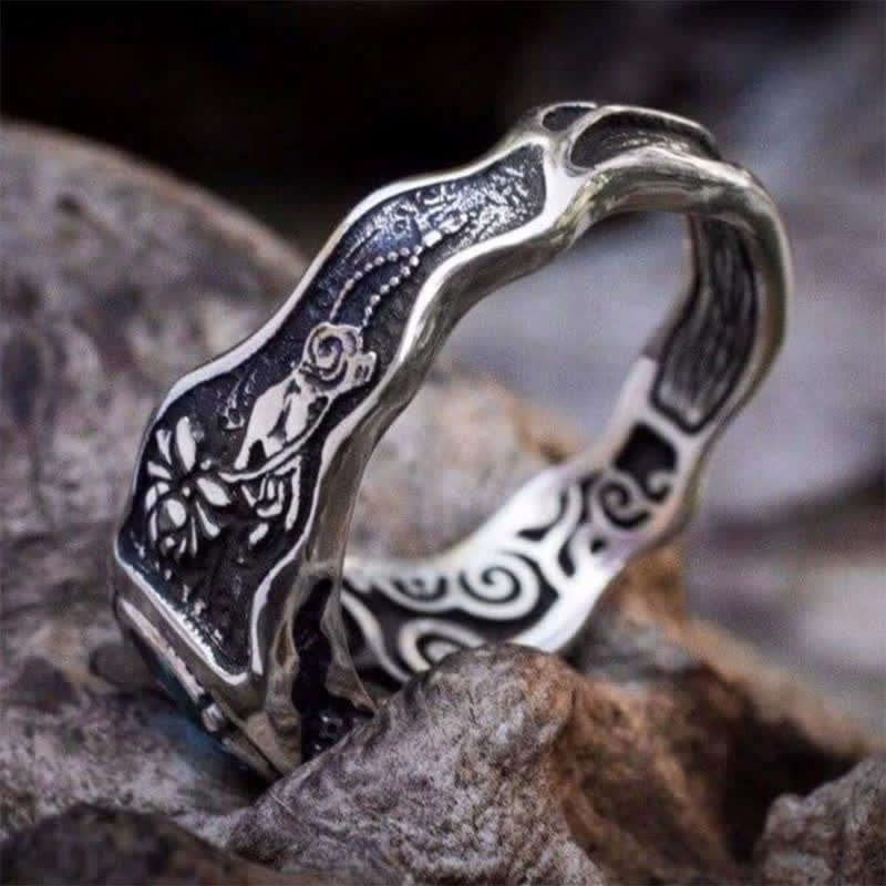 Buddhi Mudra Swiss Blue Topaz Ring