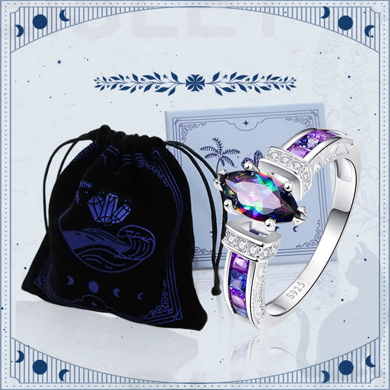 Ewigkeit Schillerner Ovaler Edelsteinring