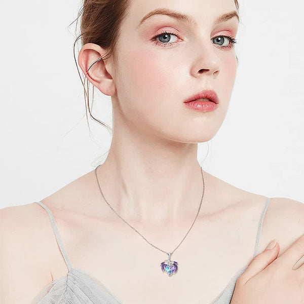 Fliegende Drachenherzkette Mit Drachenherziger