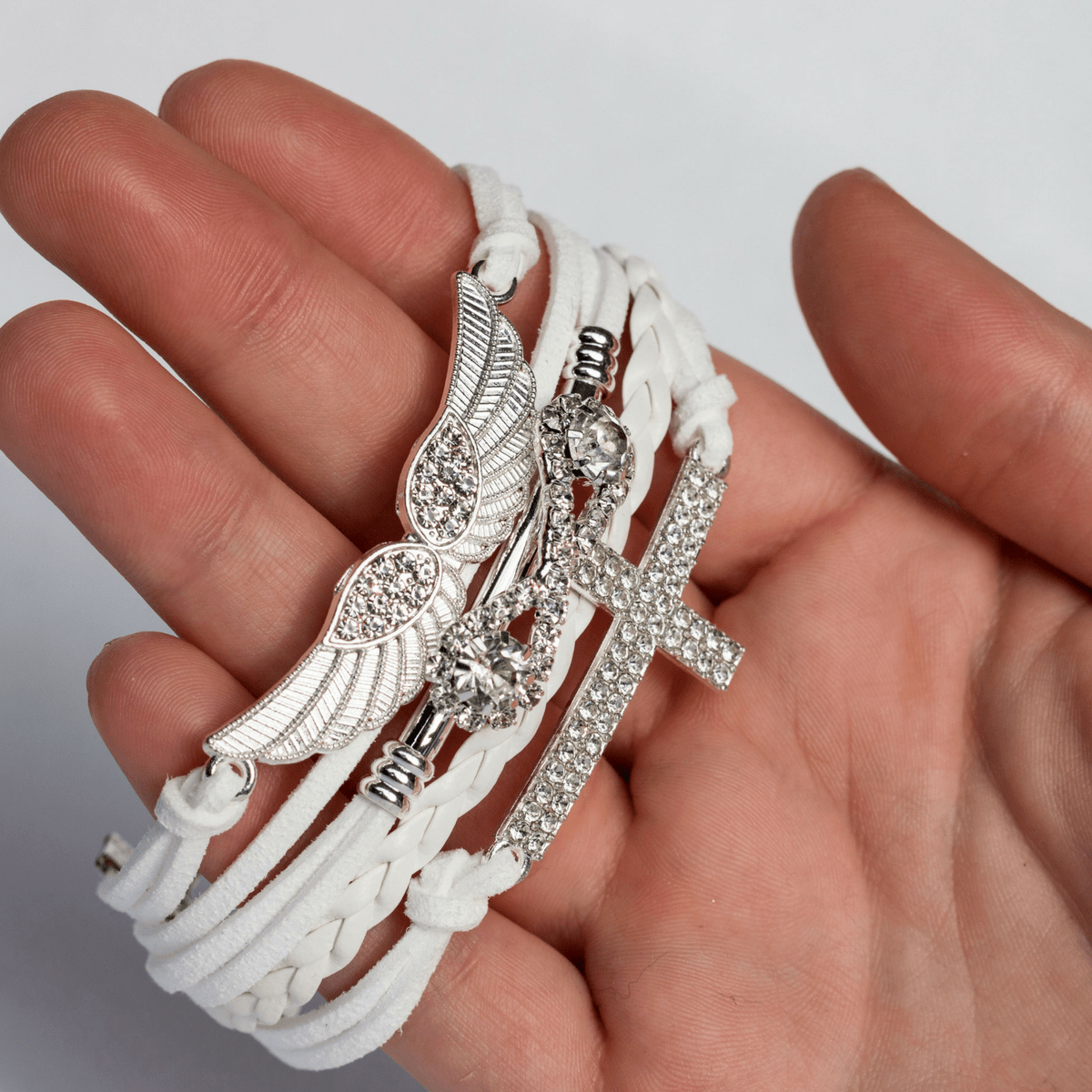 Engelsflügel Kreuzarmband