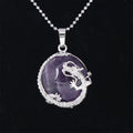 Chavri Chinesischer Drache Naturquarz Kristall Heilung Energie Halskette Anhänger