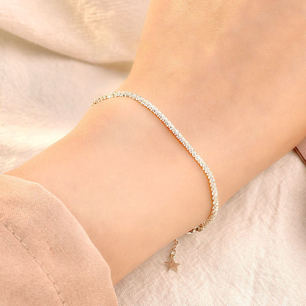 Neues glänzendes Babysbreath-Armband aus 925er Sterlingsilber