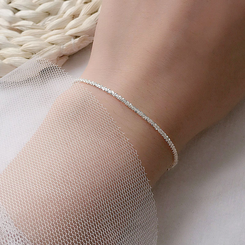 Neues glänzendes Babysbreath-Armband aus 925er Sterlingsilber