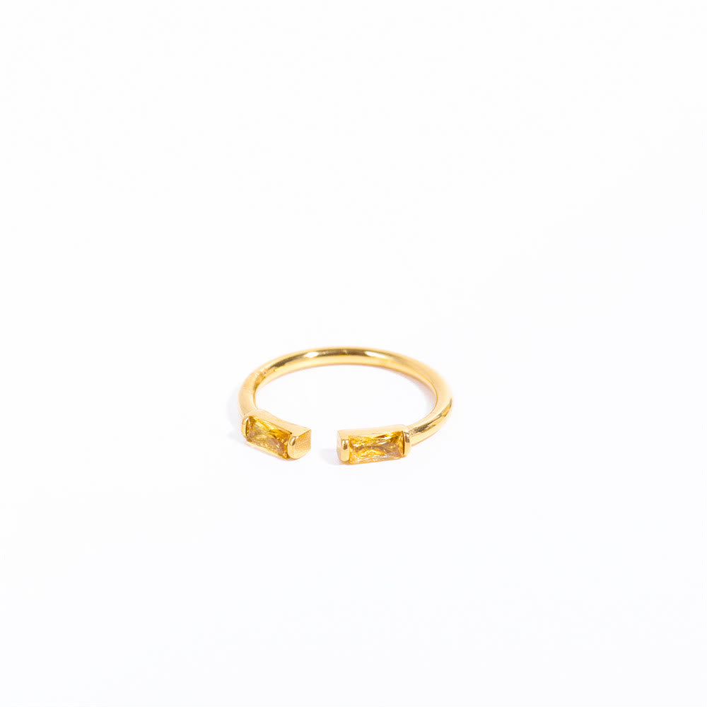 Doppelbaguette Geburtssteinring