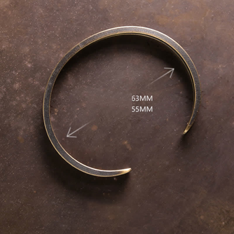 Chavri Rustikales Kupfer-Glücks-Wikinger-Manschettenarmband