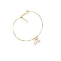 Damen Muschel Fischschwanz CZ 925 Sterling Silber Armband