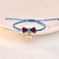 Gift Weave Armband aus 925er-Sterlingsilber mit Prinzessinnen-Schleife und Glocke