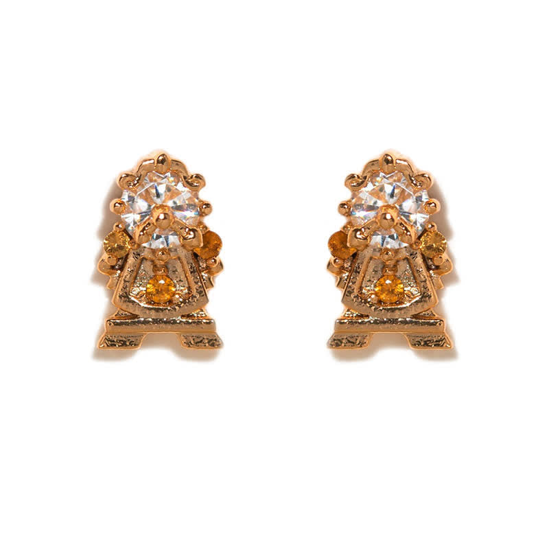 4Pcs Frauen Schönheit Und Die Beast Ohrringe Set