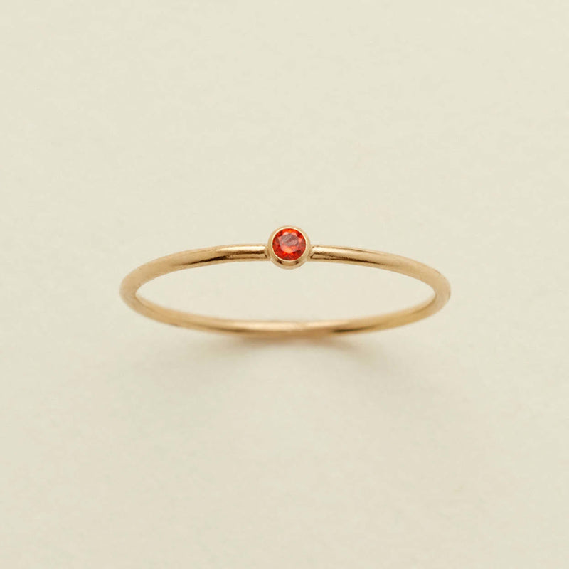 Geburtsstein 12 Monate Geburtsschlanker Ring