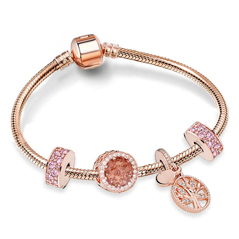 Trendy Romantische 2021 Silber Farbe Charm Armband mit Glückliche Familie Strang Marke Armband für Frauen DIY Schmuck Machen