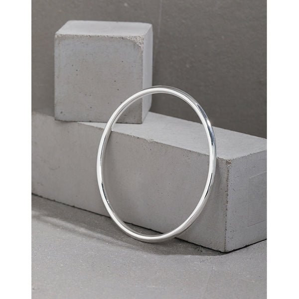 Einfacher 3,2-mm-Geometrie-Armreif aus 925er-Sterlingsilber ohne Beschichtung