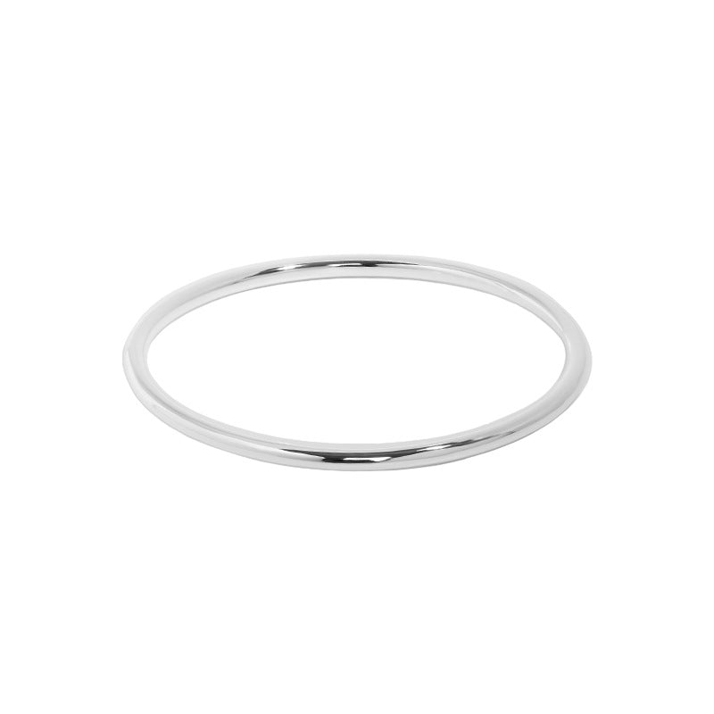 Einfacher 3,2-mm-Geometrie-Armreif aus 925er-Sterlingsilber ohne Beschichtung