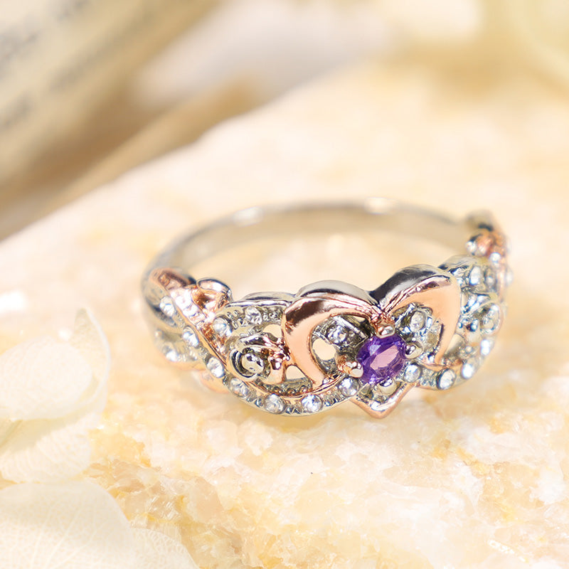 Februar Amethyst Birthstone Ring