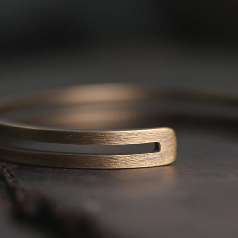 Chavri Rustikales Kupfer-Glücks-Wikinger-Manschettenarmband