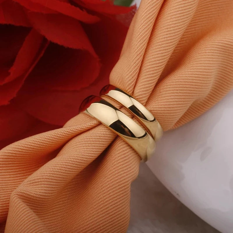 Einfache 2/4/6/8 Mm Edelstahl Hochzeit Ringe Goldene Glatte Frauen Männer Paar Ring Mode schmuck