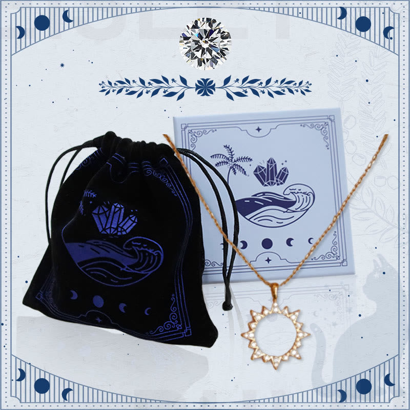 Boho Sun Zirkon Halskette