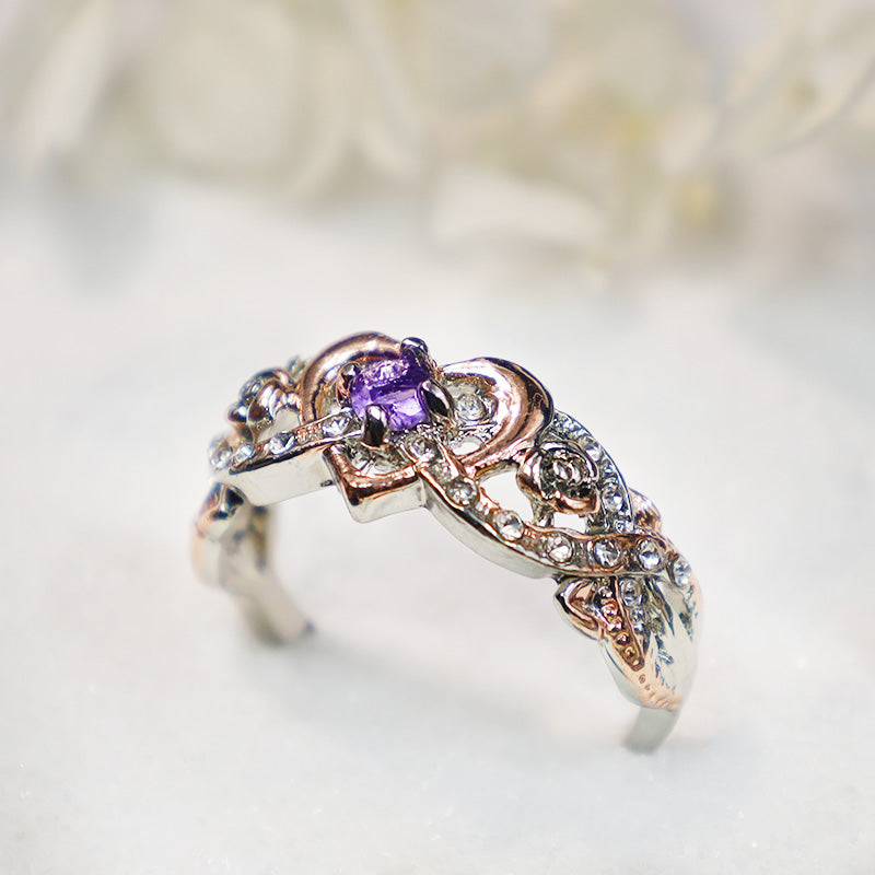 Februar Amethyst Birthstone Ring