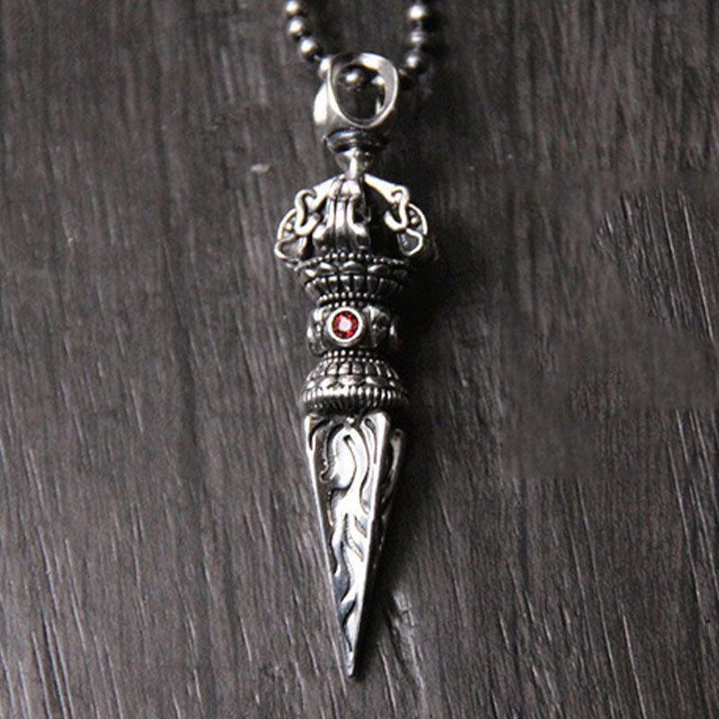 Chavri 925 Sterling Silber Vajra spirituelle Kraft Halskette Anhänger