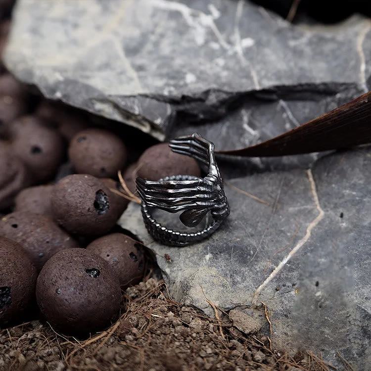 Kostenlos Heute Punk -Skelett Klauenring