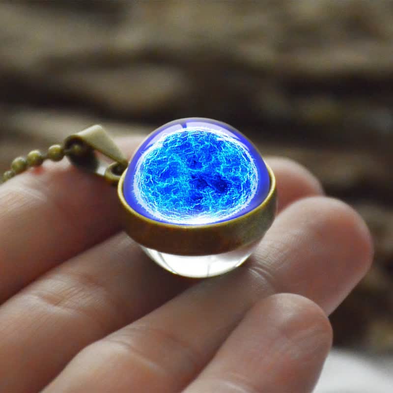 Farben Mondglas Kugel Halskette