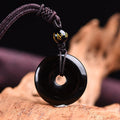 Chavri tibetische Obsidian-Schutzhalskette
