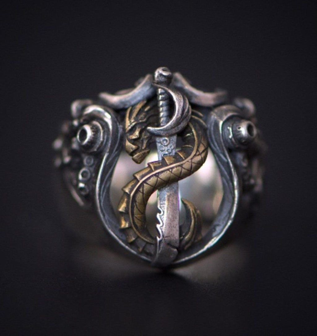 Kreativer Drachen Vintage Warrior Rining