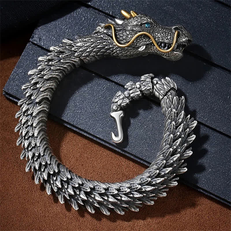 Chavri Nordischer Drache, handgefertigtes Amulett, Glücksschutz, Kettenarmband