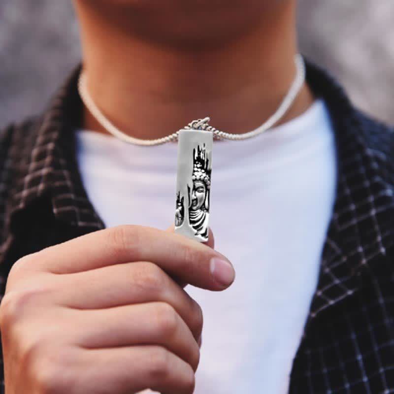 Chavri Tathagata Buddha Stärke Schutz Amulett Glücksanhänger Halskette