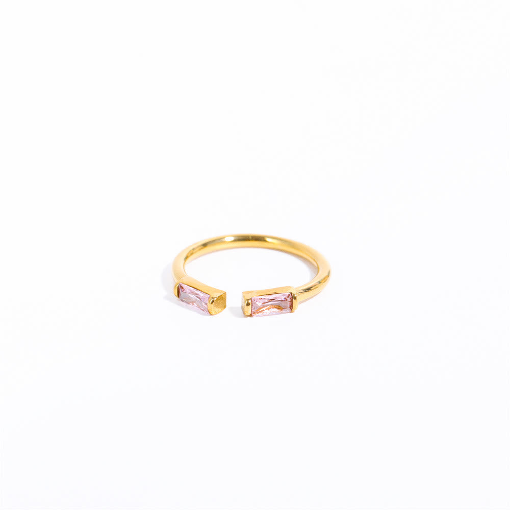 Doppelbaguette Geburtssteinring