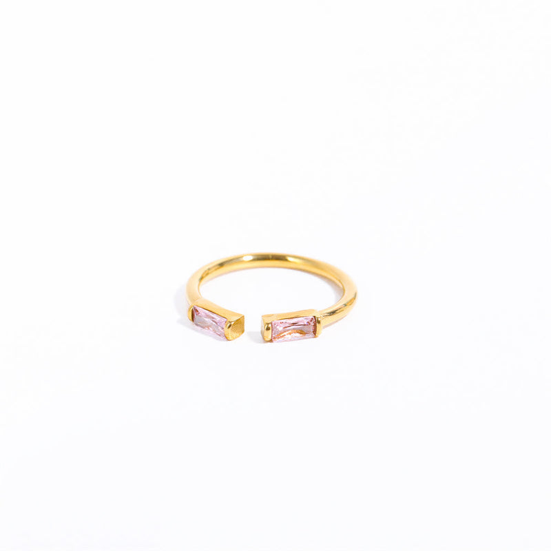 Doppelbaguette Geburtssteinring
