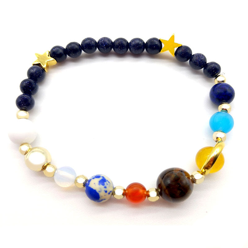 7 Chakra handgemachte Universum Galaxie acht Planeten Zonnestelsel Halskette