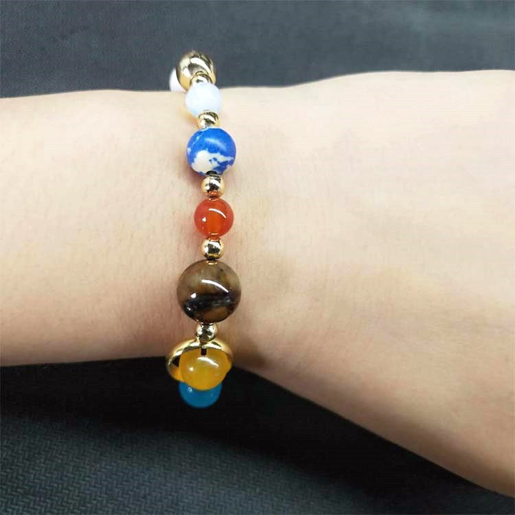 7 Chakra handgemachte Universum Galaxie acht Planeten Zonnestelsel Halskette