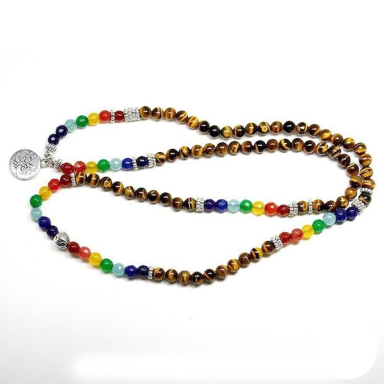 Baum des Lebens 7 Chakra Tigerauge Armband