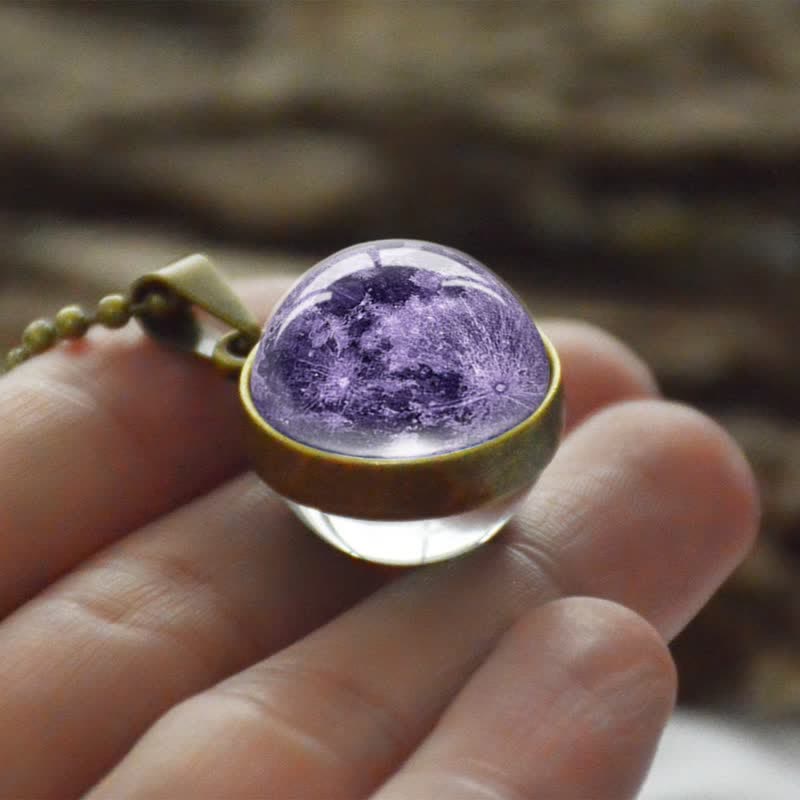 Farben Mondglas Kugel Halskette