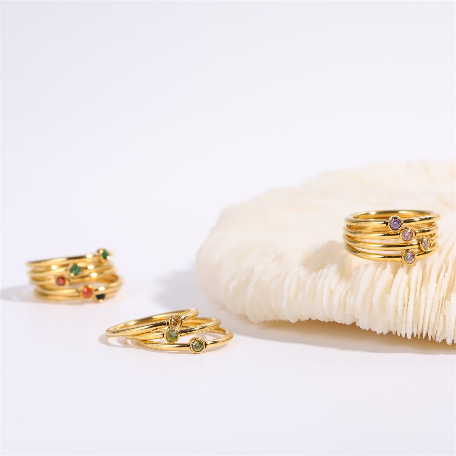 Geburtsstein 12 Monate Geburtsschlanker Ring