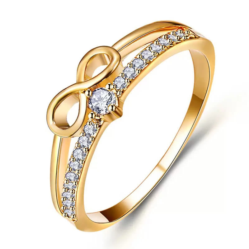 Zusammen In Der Liebe Einfache Eingelegte Zirkonring