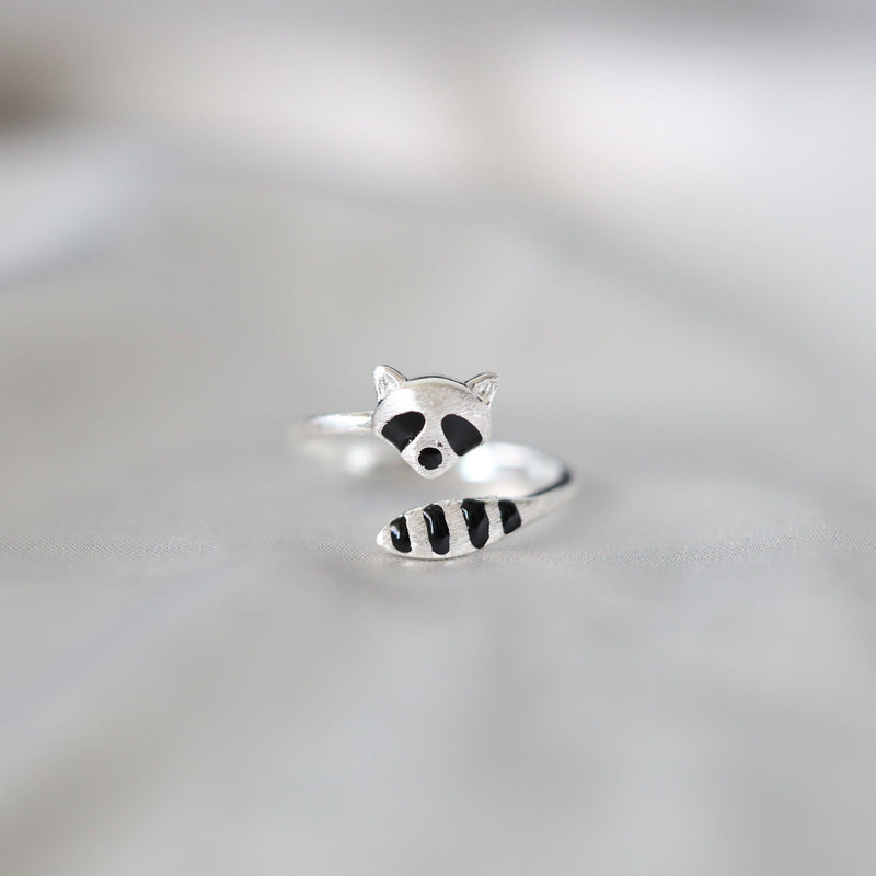 Frei Heute Innere Weisheit Süßer Waschbär Ring