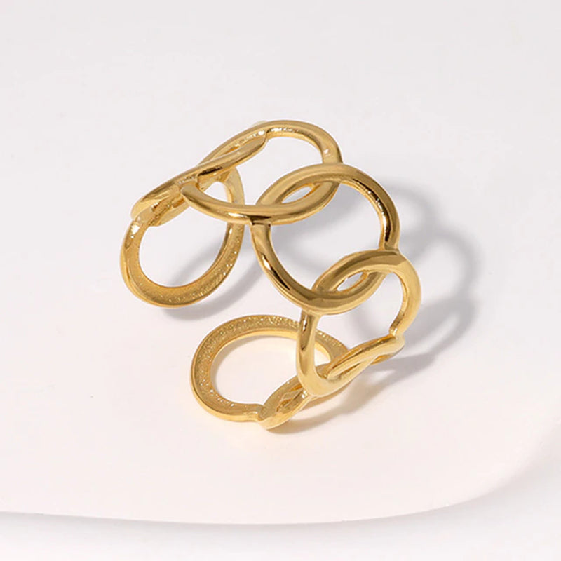 Ausgehöhlter Liebesherz-Edelstahlring