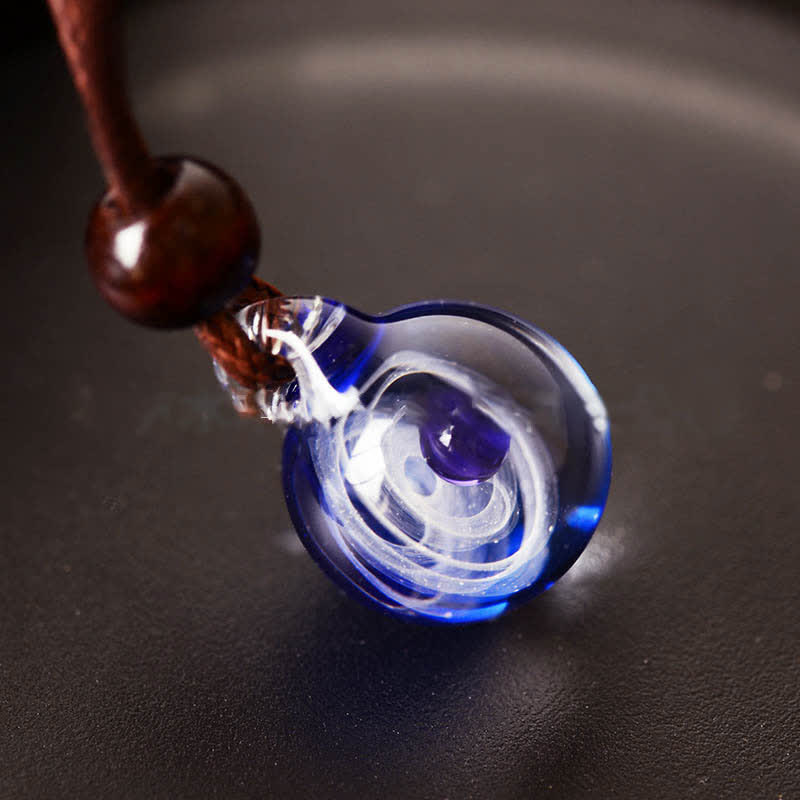 Kosmische Nebel -Element -Glas Halskette