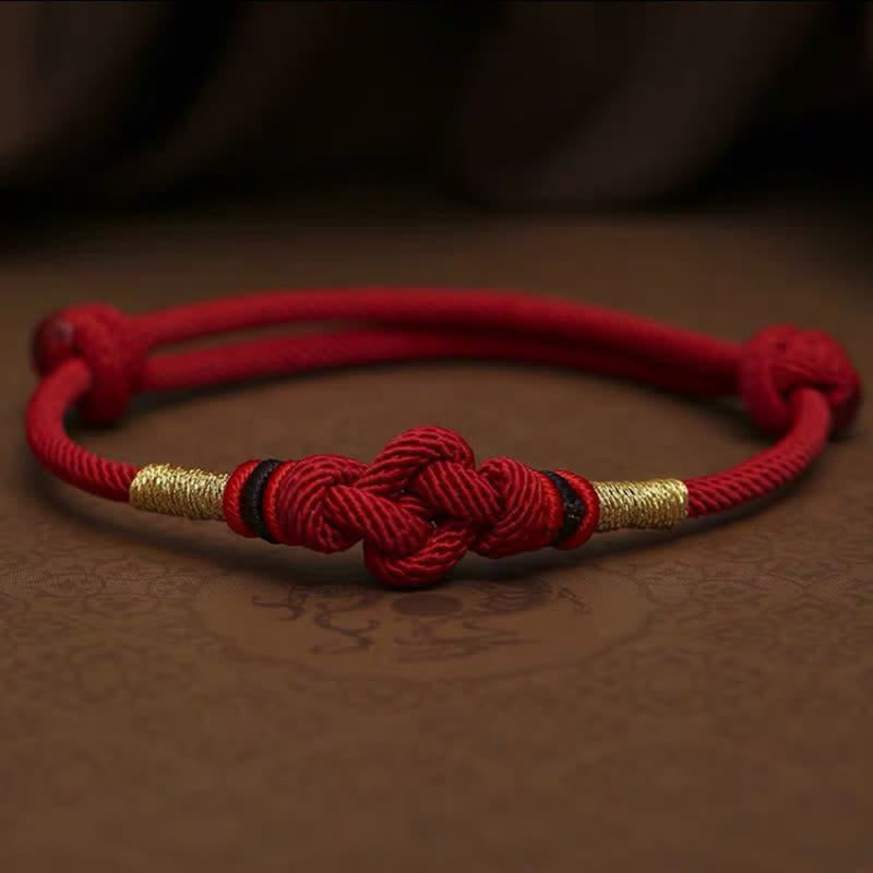 Chavri Red String Jade Glück Glücksknoten geflochtenes Paararmband