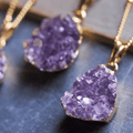Gold Amethyst Natürliche Edelsteinkette