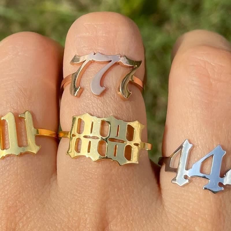 Engelsnummer Minimalistischer Glücksring