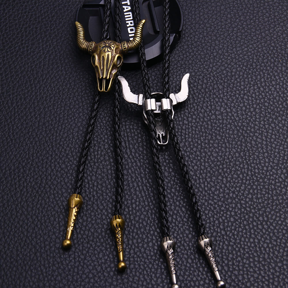 Cowboy Leder Krawatte Western Halskette