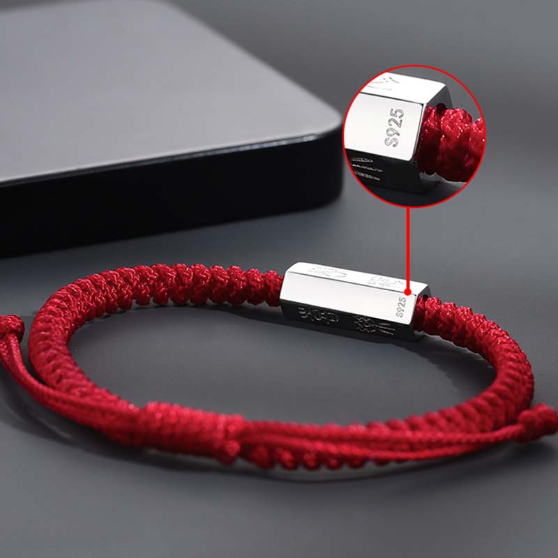 Chavri-Buchstabengravur-Segen-Schnurarmband